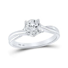 14kt White Gold Radiant Love Diamond Solitaire Bridal Wedding Engagement Ring 1/2 Cttw - Splendid Jewellery
