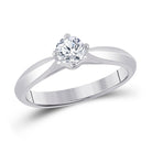 14kt White Gold Radiant Love Diamond Solitaire Bridal Wedding Engagement Ring 1/2 Cttw - Splendid Jewellery