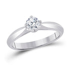 14kt White Gold Radiant Love Diamond Solitaire Bridal Wedding Engagement Ring 1/2 Cttw - Splendid Jewellery
