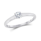 14kt White Gold Radiant Love Diamond Solitaire Bridal Wedding Engagement Ring 1/4 Cttw - Splendid Jewellery