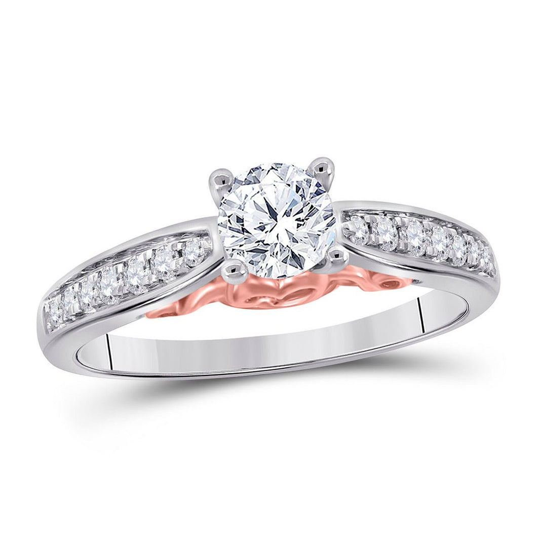 14kt White Gold Radiant Love Diamond Solitaire Bridal Wedding Engagement Ring - Splendid Jewellery