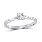 14kt White Gold Radiant Love Diamond Solitaire Bridal Wedding Engagement Ring - Splendid Jewellery