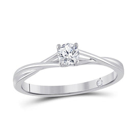 14kt White Gold Radiant Love Diamond Solitaire Bridal Wedding Engagement Ring - Splendid Jewellery
