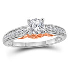 14kt White Gold Radiant Love Diamond Solitaire Bridal Wedding Engagement Ring Side View from Splendid Jewellery