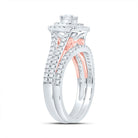 14kt White Gold Radiant Sparkle Bridal Wedding Ring Band Set - Splendid Jewellery
