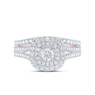 14kt White Gold Radiant Sparkle Bridal Wedding Ring Band Set - Splendid Jewellery