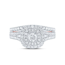 Load image into Gallery viewer, 14kt White Gold Radiant Sparkle Bridal Wedding Ring Band Set - Splendid Jewellery