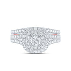 14kt White Gold Radiant Sparkle Bridal Wedding Ring Band Set - Splendid Jewellery