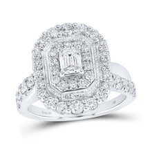 Load image into Gallery viewer, 14kt White Gold Radiant Sparkle Diamond Halo Bridal Wedding Engagement Ring - Splendid Jewellery