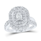 14kt White Gold Radiant Sparkle Diamond Halo Bridal Wedding Engagement Ring - Splendid Jewellery