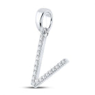 14kt White Gold Round Diamond Initial Pendant - A Captivating Symbol of Love and Individuality - Splendid Jewellery