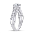 14kt White Gold Round Diamond Solitaire Bridal Wedding Engagement Ring 1 - 1/3 Cttw | Radiant Love Collection - Splendid Jewellery