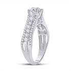 14kt White Gold Round Diamond Solitaire Bridal Wedding Engagement Ring 1 - 1/3 Cttw | Radiant Love Collection - Splendid Jewellery