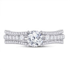 14kt White Gold Round Diamond Solitaire Bridal Wedding Engagement Ring 1-1/3 Cttw - Front View