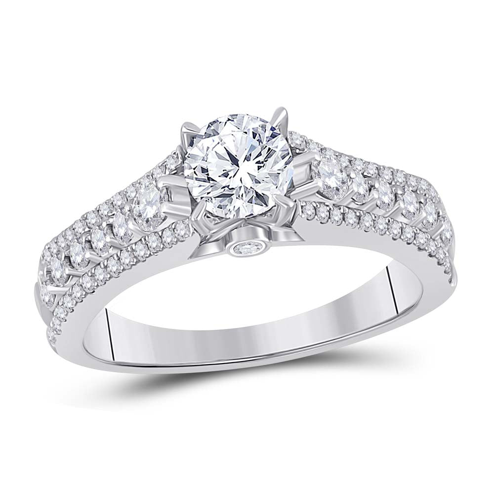 14kt White Gold Round Diamond Solitaire Bridal Wedding Engagement Ring 1 - 1/3 Cttw | Radiant Love Collection - Splendid Jewellery