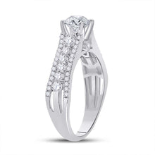 Load image into Gallery viewer, 14kt White Gold Round Diamond Solitaire Bridal Wedding Engagement Ring 1-1/3 Cttw - Second Side View