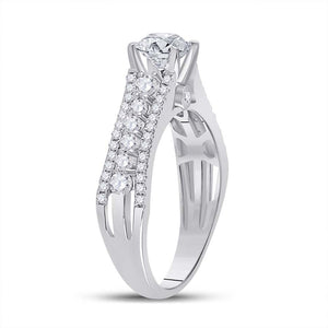 14kt White Gold Round Diamond Solitaire Bridal Wedding Engagement Ring 1 - 1/3 Cttw | Radiant Love Collection - Splendid Jewellery