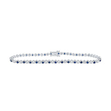 Load image into Gallery viewer, 14kt White Gold Round White Sapphire Diamond Tennis Bracelet - 2 - 1/3 Cttw | Splendid Jewellery - Splendid Jewellery