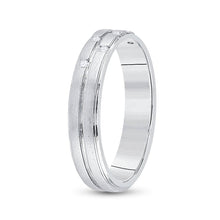 Load image into Gallery viewer, 14kt White Gold Scattered Diamond Elegance Band - Side View