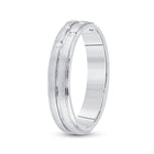 14kt White Gold Scattered Diamond Elegance Band - Side View