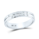 14kt White Gold Scattered Diamond Elegance Band - Top View
