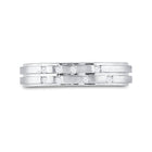 14kt White Gold Scattered Diamond Elegance Band - Front View