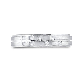 14kt White Gold Scattered Diamond Elegance Band - Splendid Jewellery