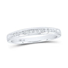 14kt White Gold Sparkling Diamond Band - A Radiant Symphony - Splendid Jewellery