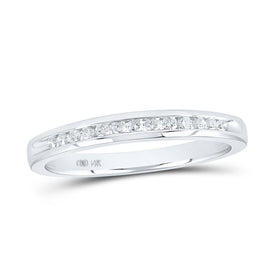 14kt White Gold Sparkling Diamond Band - A Radiant Symphony - Splendid Jewellery