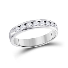 Load image into Gallery viewer, 14kt White Gold Sparkling Diamond Band - A Timeless Symbol of Elegance and Sophistication - Splendid Jewellery