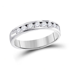 14kt White Gold Sparkling Diamond Band - A Timeless Symbol of Elegance and Sophistication - Splendid Jewellery