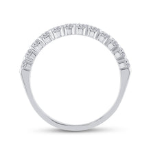 Load image into Gallery viewer, 14kt White Gold Sparkling Diamond Band: A Timeless Symbol of Elegance and Style - Second Side View