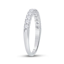 Load image into Gallery viewer, 14kt White Gold Sparkling Diamond Band: A Timeless Symbol of Elegance and Style - Side View