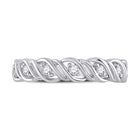 14kt White Gold Sparkling Diamond Band Ring: A Timeless Masterpiece of Elegance - Front View