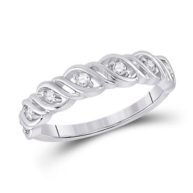 14kt White Gold Sparkling Diamond Band Ring: A Timeless Masterpiece of Elegance - Splendid Jewellery