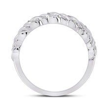 Load image into Gallery viewer, 14kt White Gold Sparkling Diamond Band Ring: A Timeless Masterpiece of Elegance - Side View