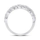 14kt White Gold Sparkling Diamond Band Ring: A Timeless Masterpiece of Elegance - Side View