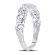 Load image into Gallery viewer, 14kt White Gold Sparkling Diamond Band Ring: A Timeless Masterpiece of Elegance - Second Side View