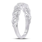 14kt White Gold Sparkling Diamond Band Ring: A Timeless Masterpiece of Elegance - Second Side View