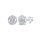 14kt White Gold Sparkling Diamond Circle Earrings: A Timeless Symbol of Elegance and Brilliance - Splendid Jewellery