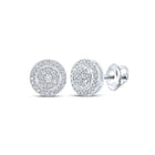 14kt White Gold Sparkling Diamond Circle Earrings: A Timeless Symbol of Elegance and Brilliance - Splendid Jewellery