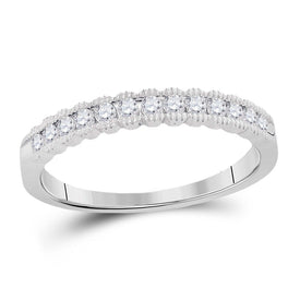 14kt White Gold Sparkling Diamond Eternity Band - Splendid Jewellery