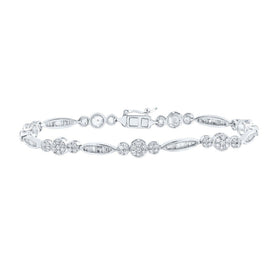 14kt White Gold Sparkling Diamond Fashion Bracelet - 2 Carat Total Weight - Splendid Jewellery