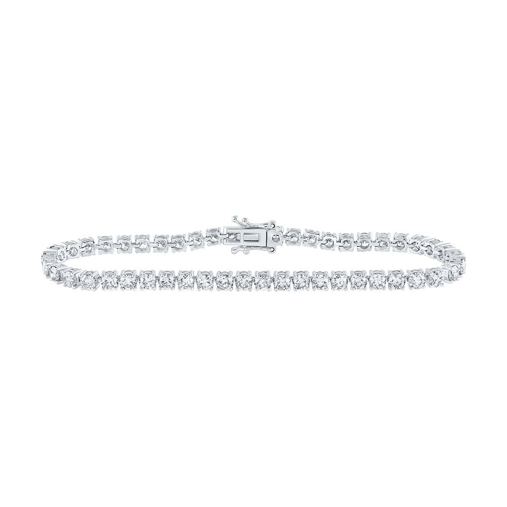 14kt White Gold Sparkling Diamond Fashion Bracelet - 7 Carat Total Weight - Splendid Jewellery