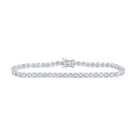 14kt White Gold Sparkling Diamond Fashion Bracelet - 7 Carat Total Weight - Splendid Jewellery