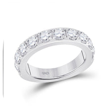 Load image into Gallery viewer, 14kt White Gold Sparkling Diamond Single Row Band Ring - 2 Carat Total Weight - Splendid Jewellery