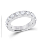 14kt White Gold Sparkling Diamond Single Row Band Ring - 2 Carat Total Weight - Splendid Jewellery