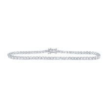 Load image into Gallery viewer, 14kt White Gold Sparkling Diamond Single Row Fashion Bracelet - 4 Carat Total Weight - Splendid Jewellery