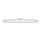 14kt White Gold Sparkling Diamond Single Row Fashion Bracelet - 4 Carat Total Weight - Splendid Jewellery