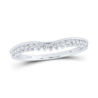 14kt White Gold Sparkling Diamond Stackable Band Ring - Splendid Jewellery